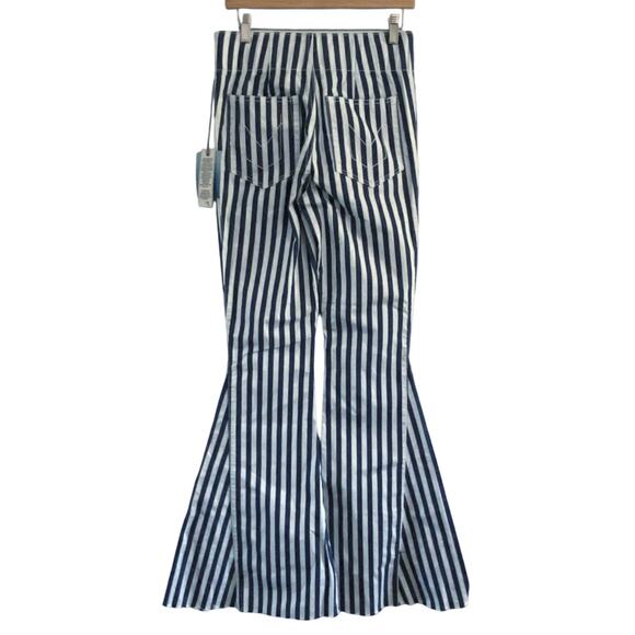 Show Me Your Mumu Blue Berkeley Flare Pants Sz  Medium Bellbottom boho festival - Picture 2 of 11